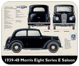 Morris 8 Series E 2dr Saloon 1939-48 Place Mat, Small